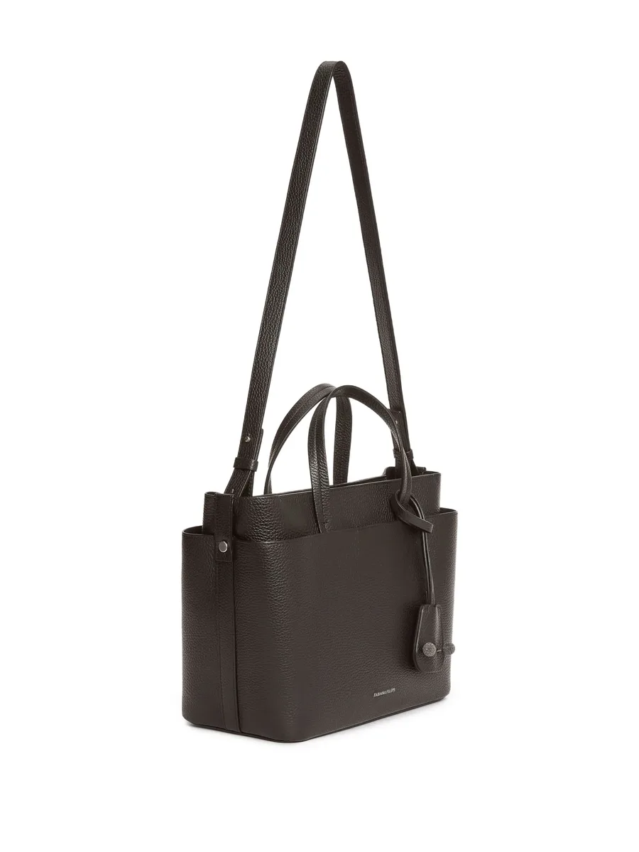 large pebble-leather tote bag 9