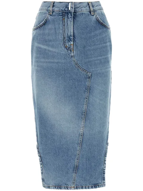 denim pencil skirt