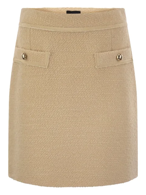 bouclé mini skirt