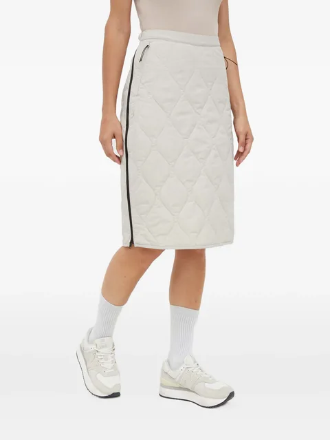 quilted midi skirt