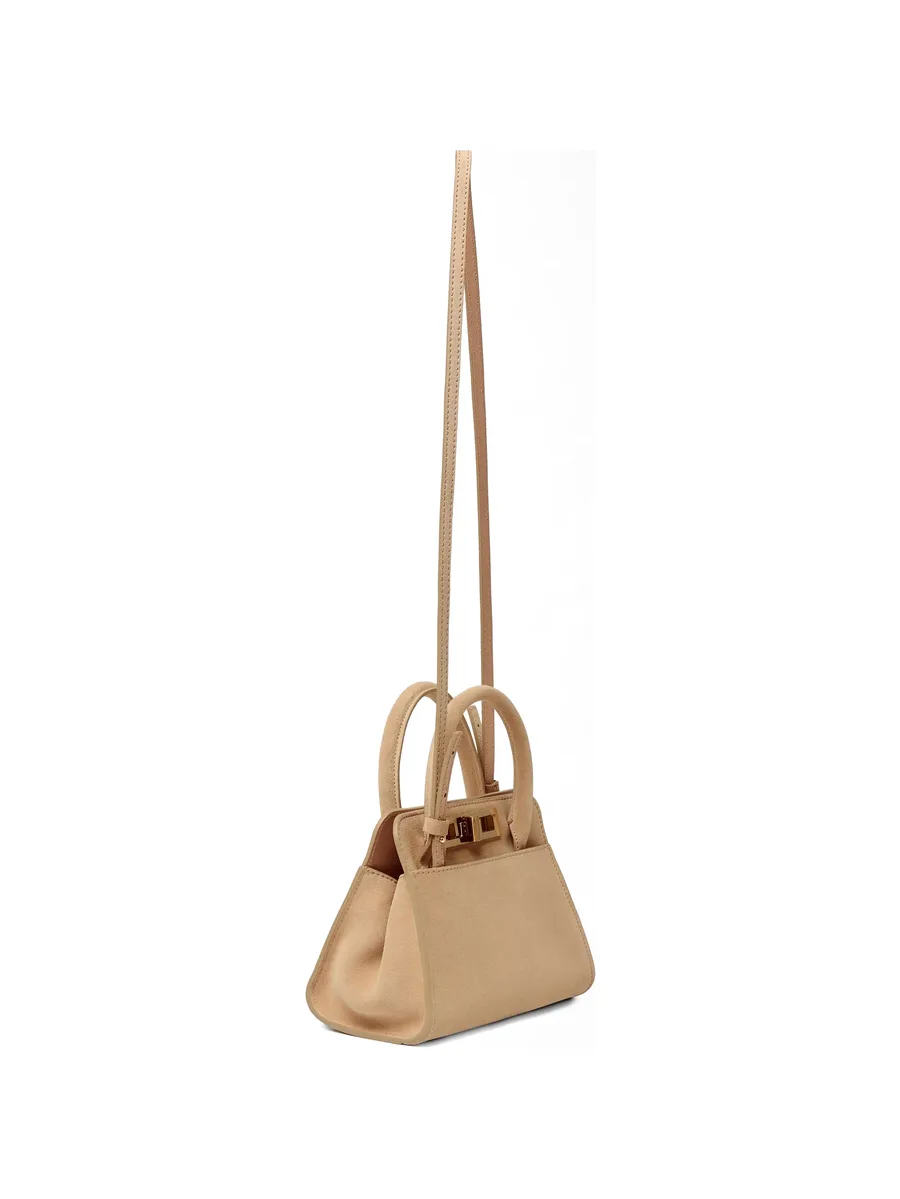turn-lock suede tote bag 8