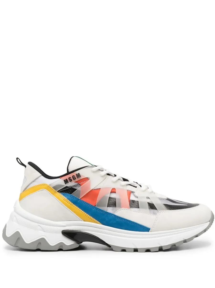 panelled low-top sneakers 2
