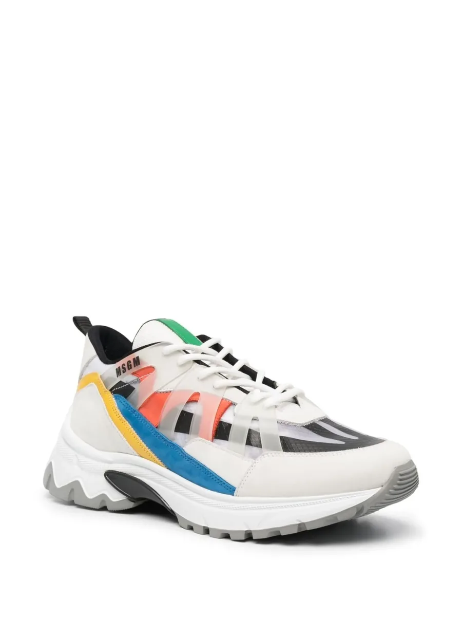 panelled low-top sneakers 4