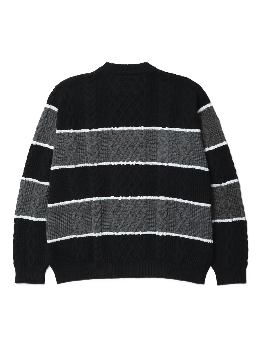 striped cable-knit sweater 4