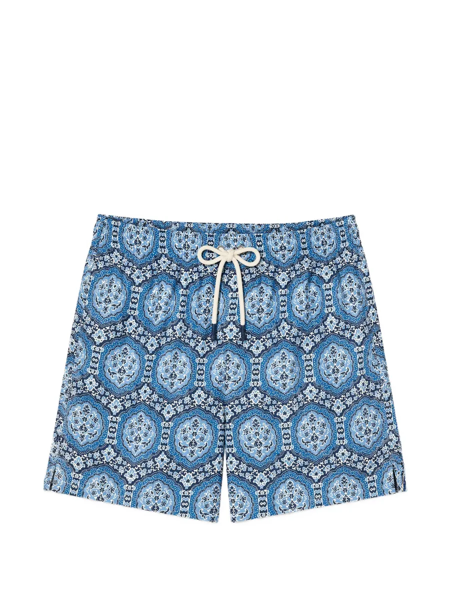 Captain patterned drawstring swim shorts 2