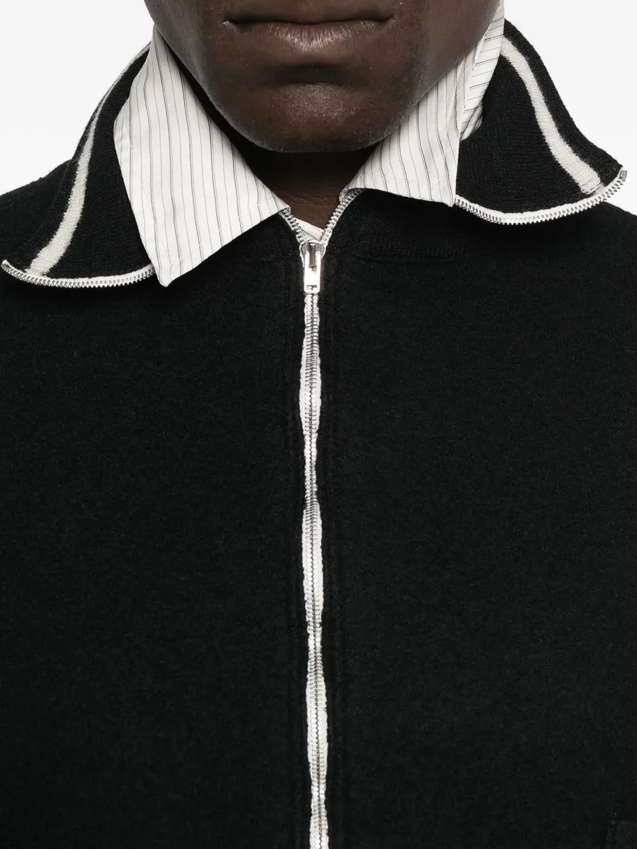 zip-front high-neck cardigan 10