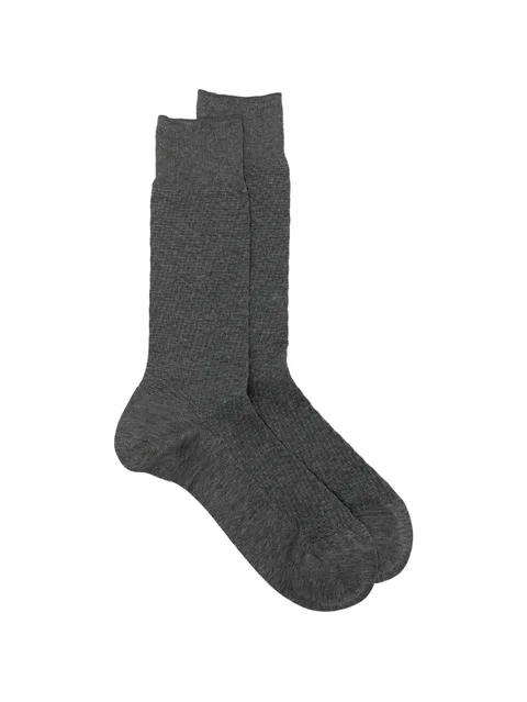 Grey Cotton Blend Socks