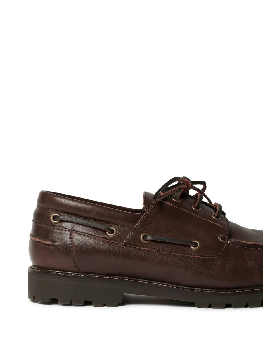raw-cut guston leather boat shoes 11