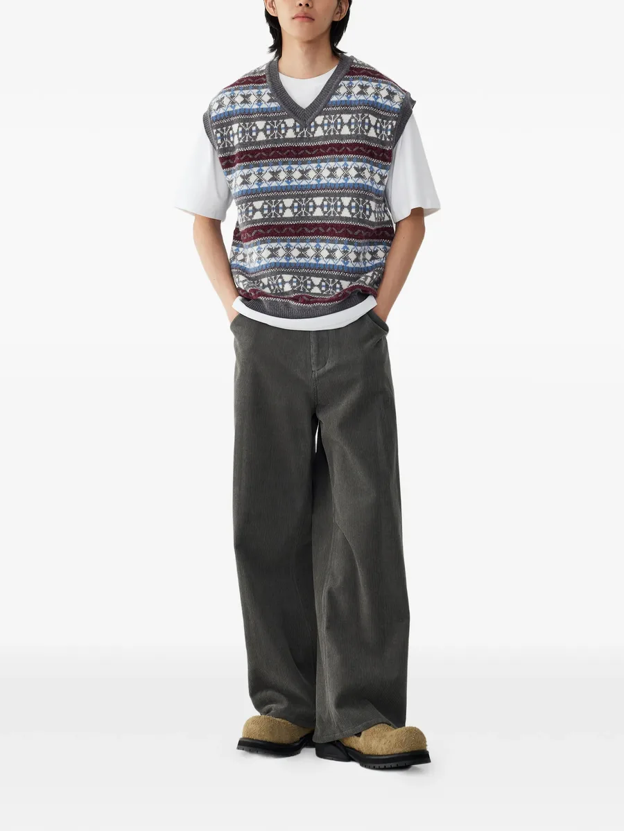 corduroy -effect trousers 4