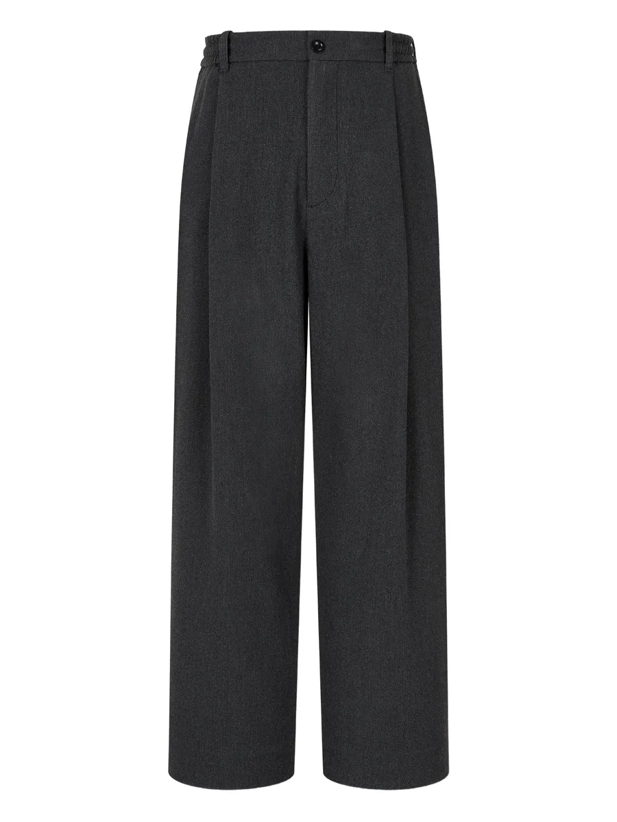 houndstooth pattern pleated trousers 2