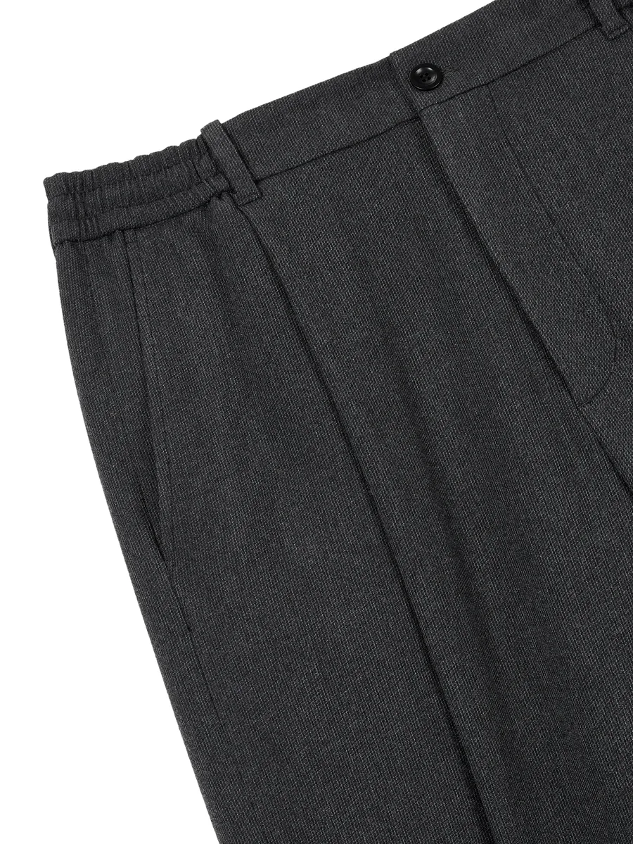 houndstooth pattern pleated trousers 8