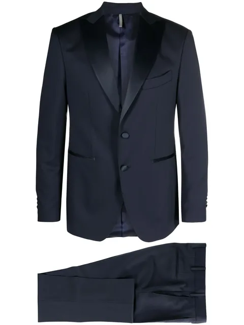 peak-lapel single-breasted blazer