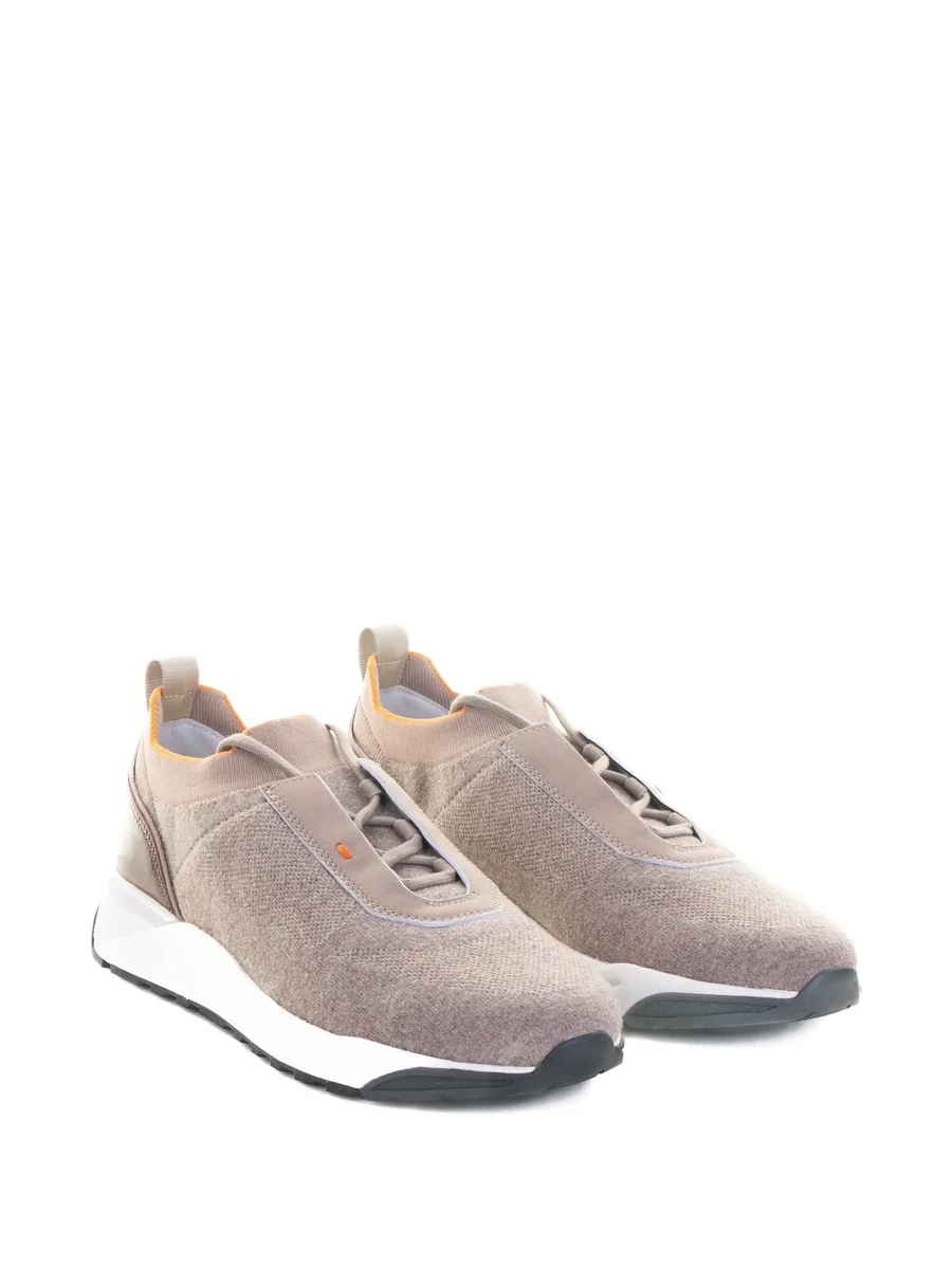 knitted-panel sneakers 4