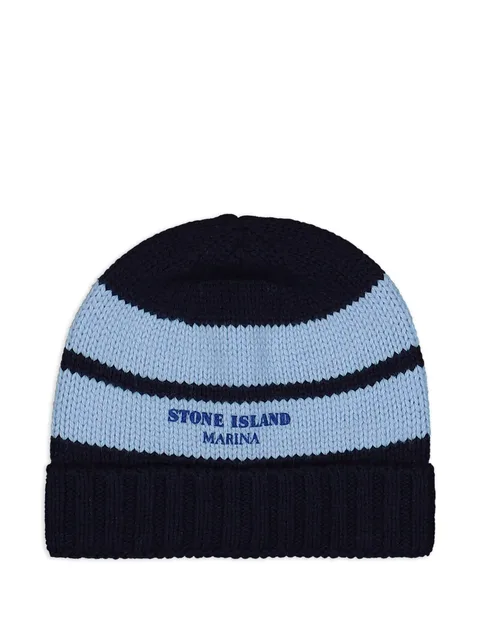 striped-pattern beanie
