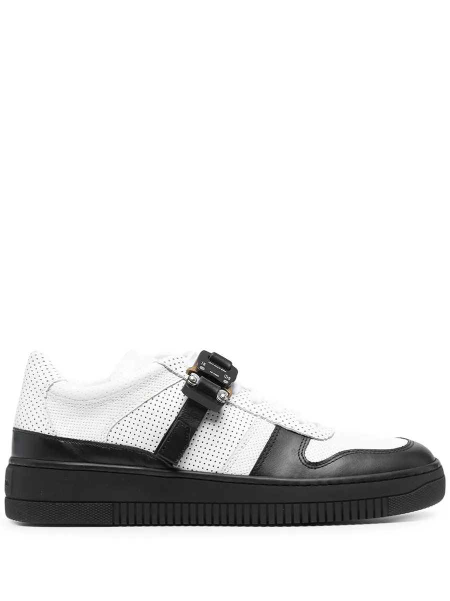 colour block buckle strap sneakers 2