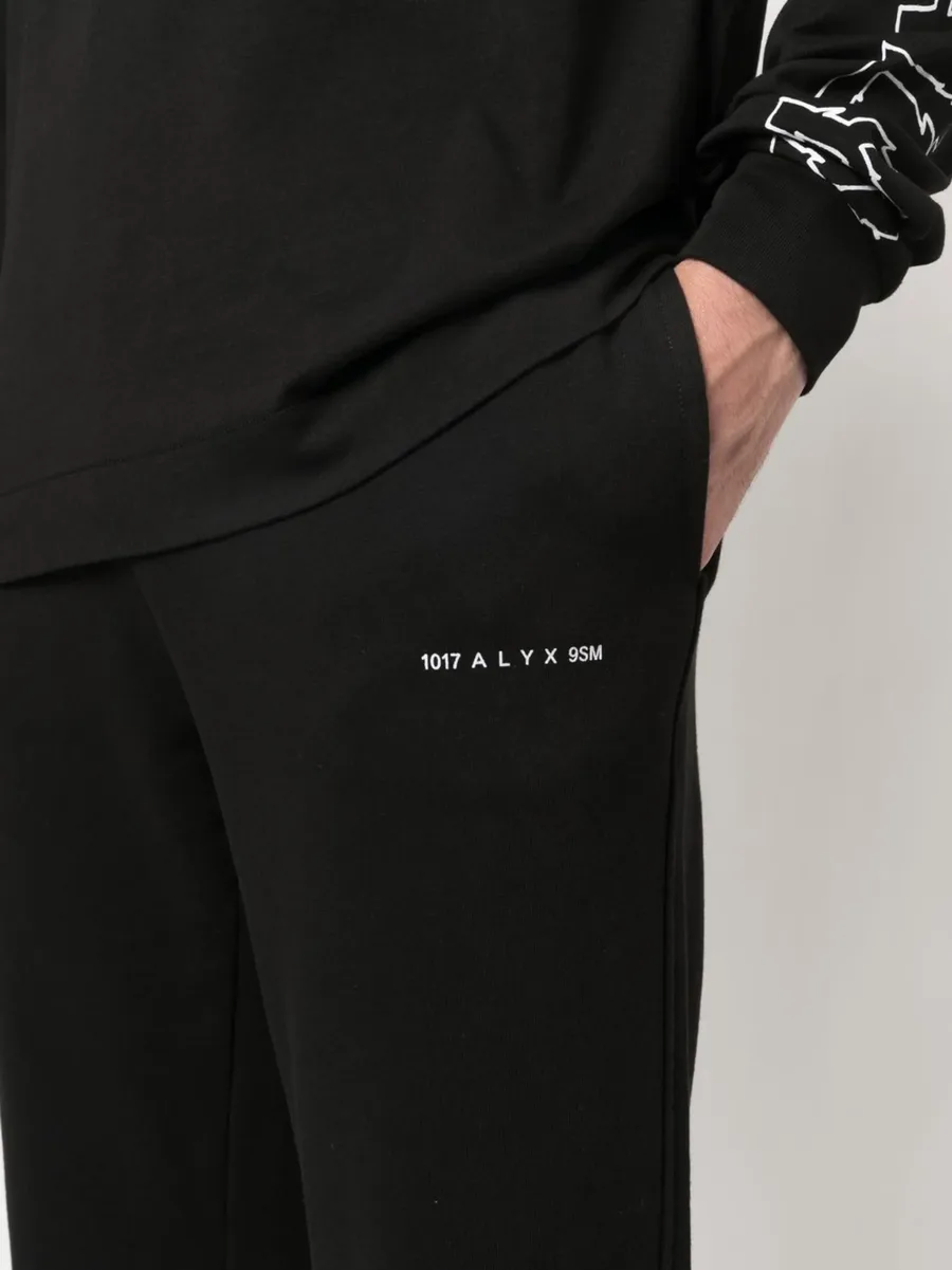 logo-print cotton track pants 9