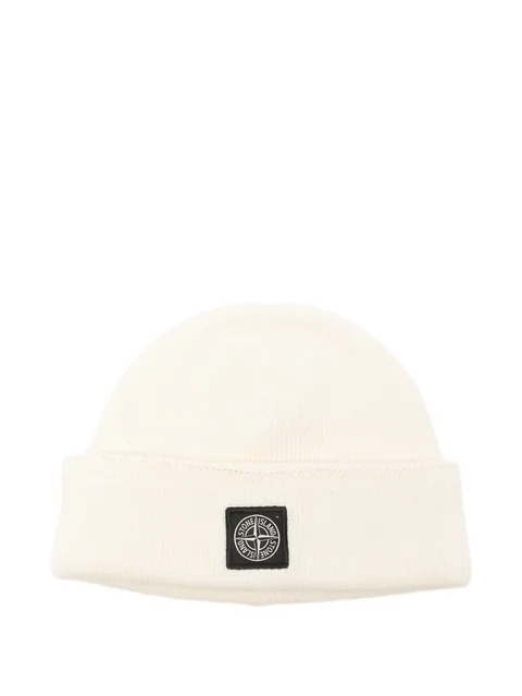 Compass logo-patch beanie hat