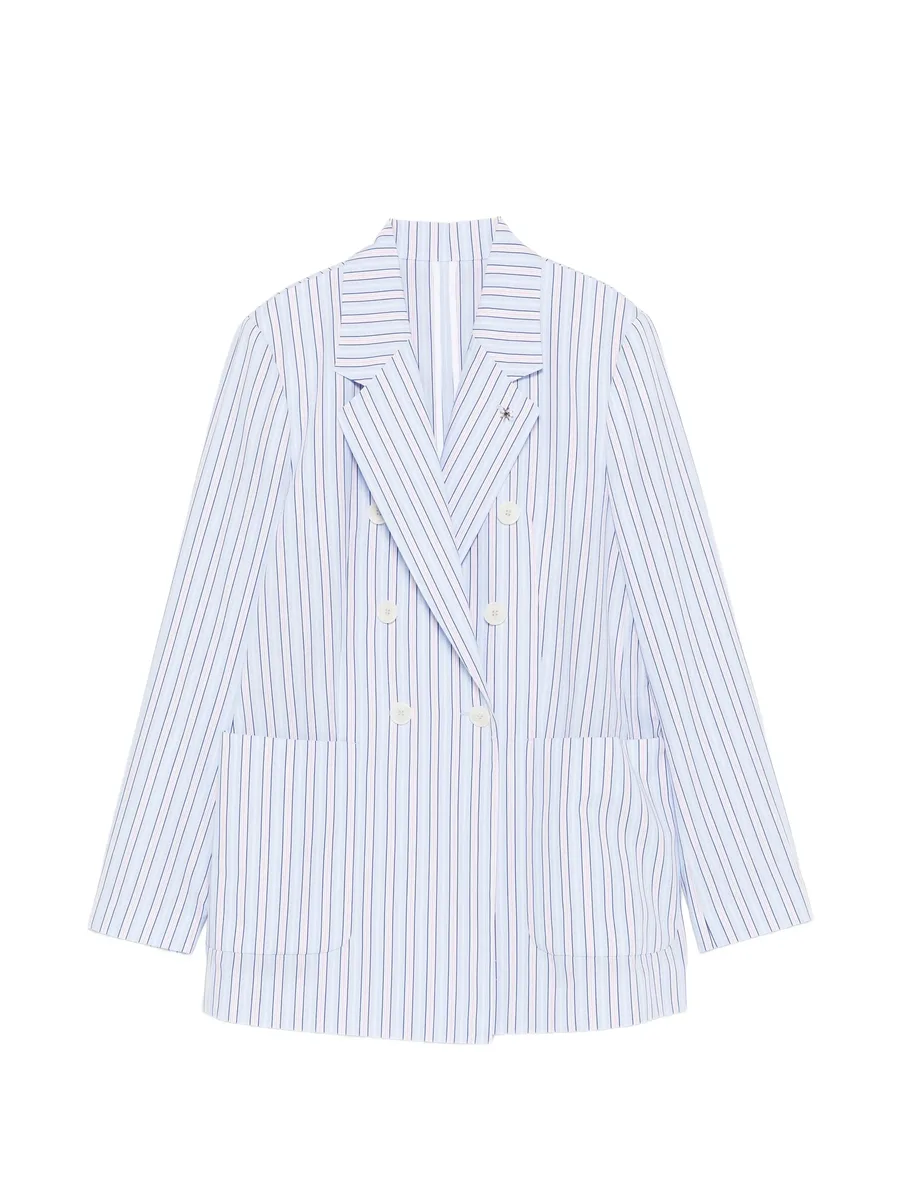двубортный блейзер в полоску 2