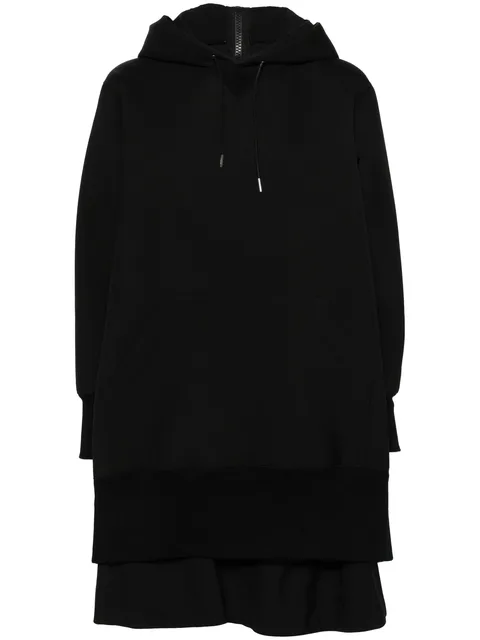 layered-design cotton sweatshirt