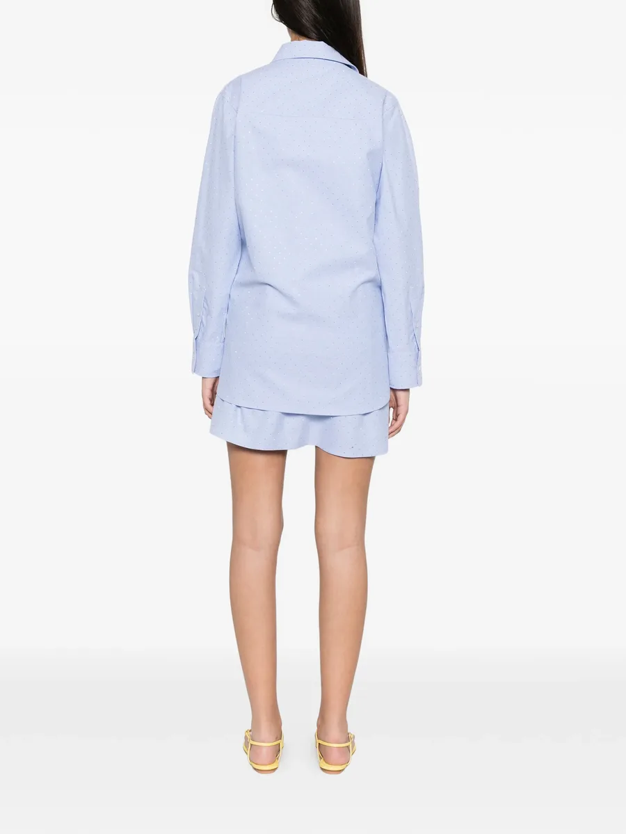 crystal-embellished tie-waist mini dress 6