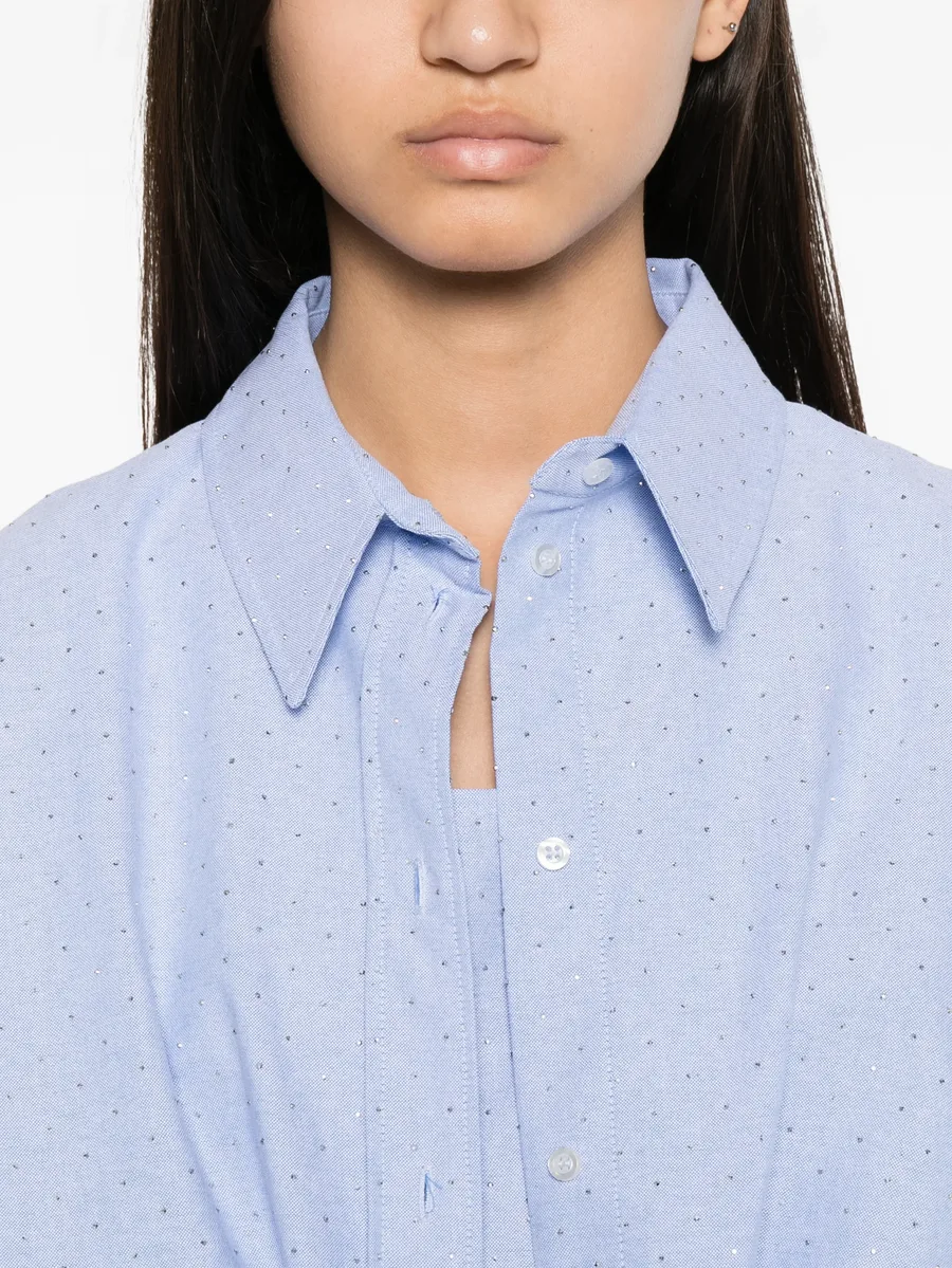 crystal-embellished tie-waist mini dress 8