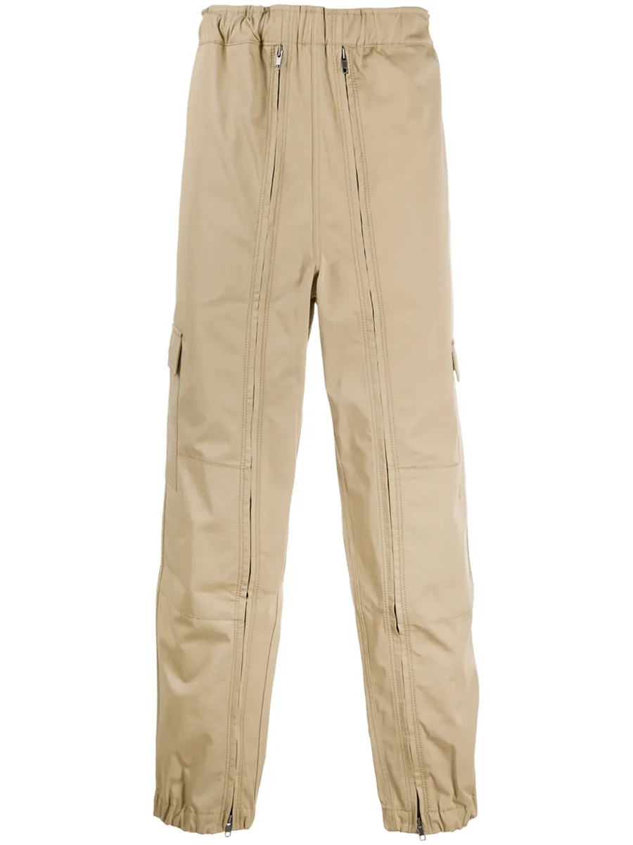 full zip multi-pocket cargo trousers 2