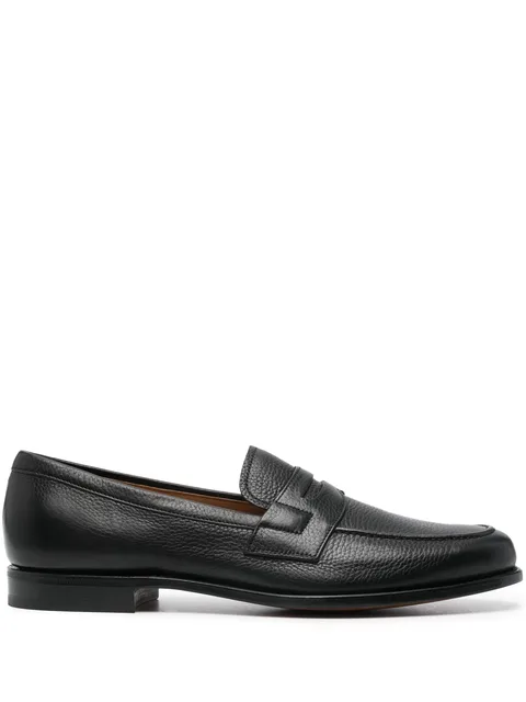 penny-slot leather loafers