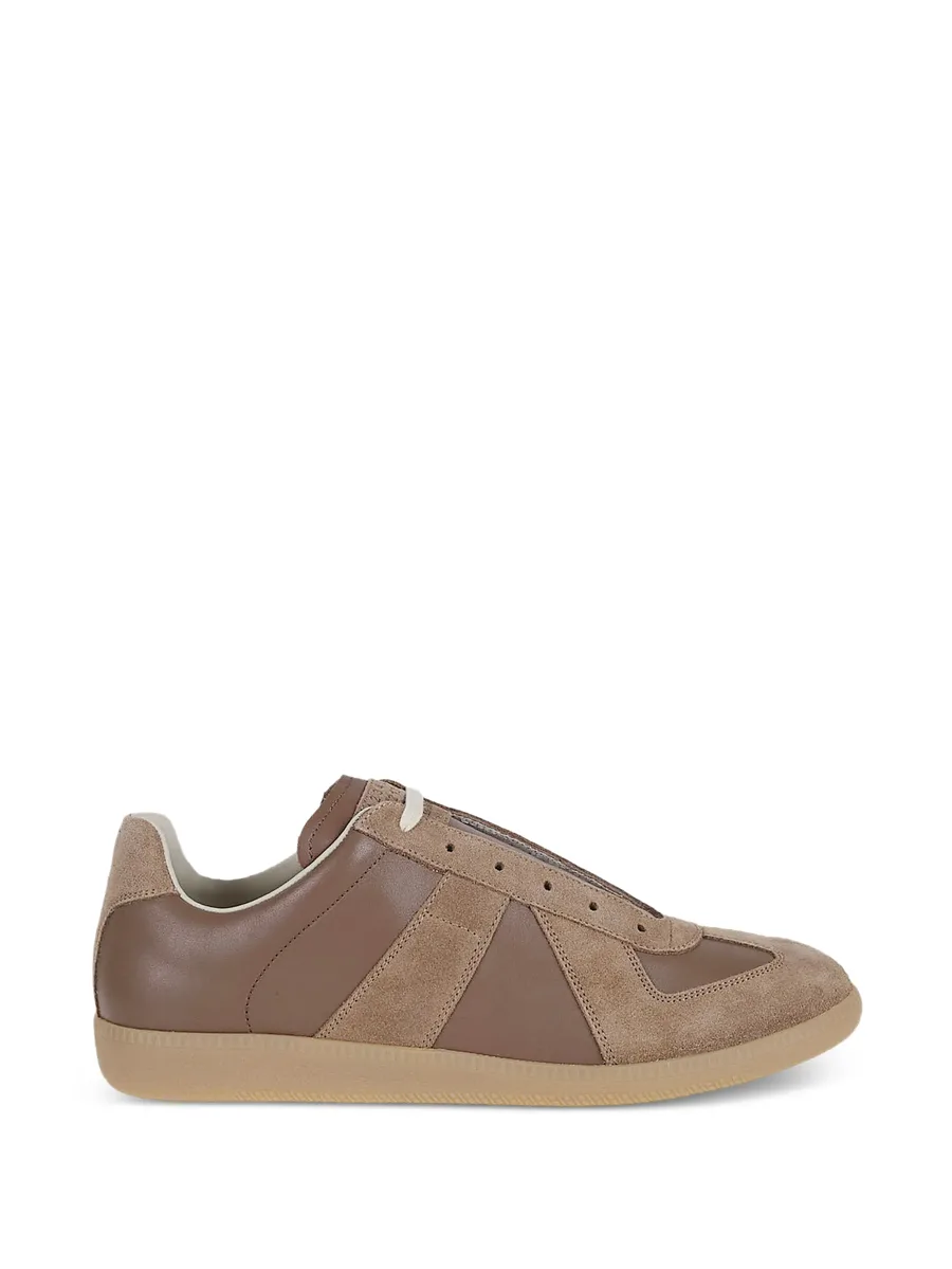 Replica panelled leather sneakers 2