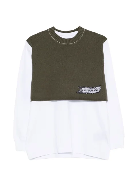 logo-patch knitwear