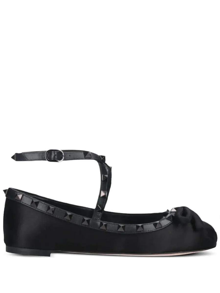 атласные балетки Rockstud 3