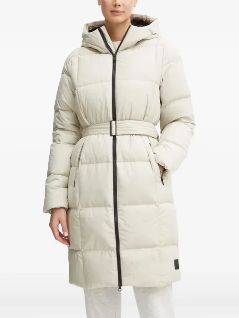 Frozen Lake belted hooded coat