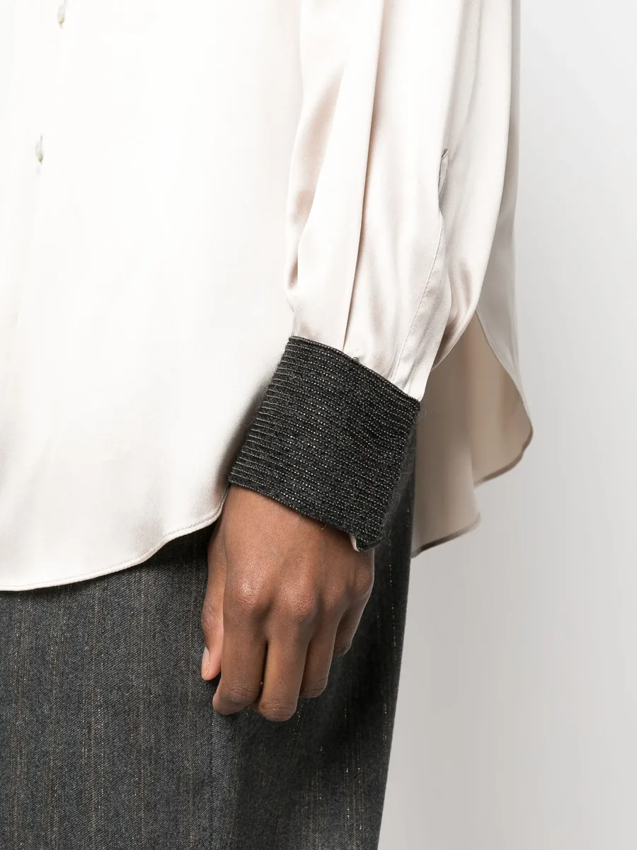 long-sleeve silk blouse 9