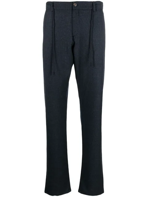 drawstring-waist chinos