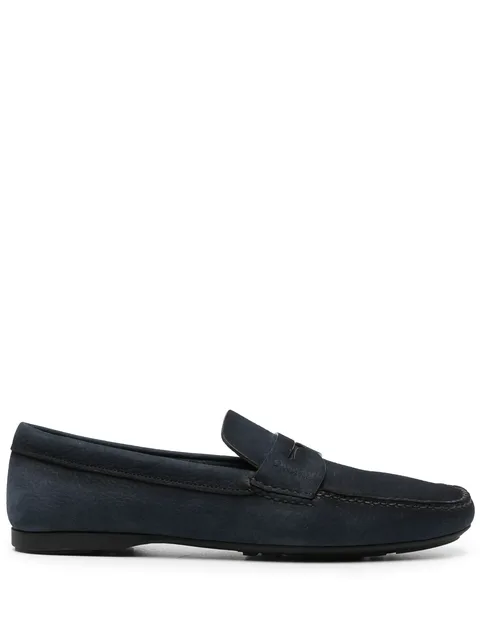 pebbled-leather loafers