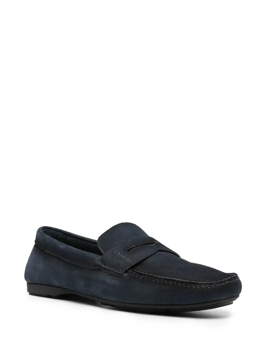 pebbled-leather loafers 4