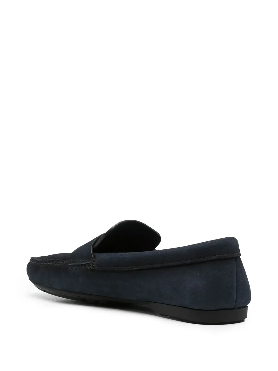 pebbled-leather loafers 5
