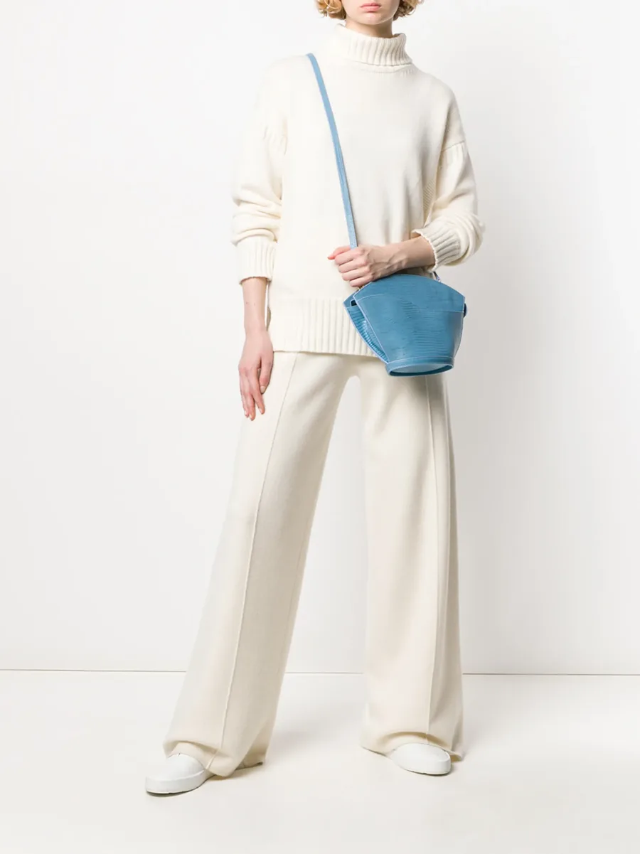 wide-leg knitted trousers 4