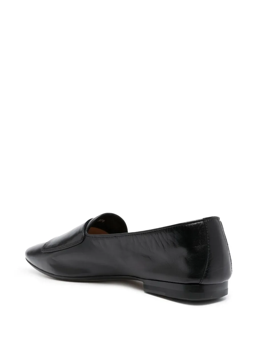 buckle detail leather slippers 5