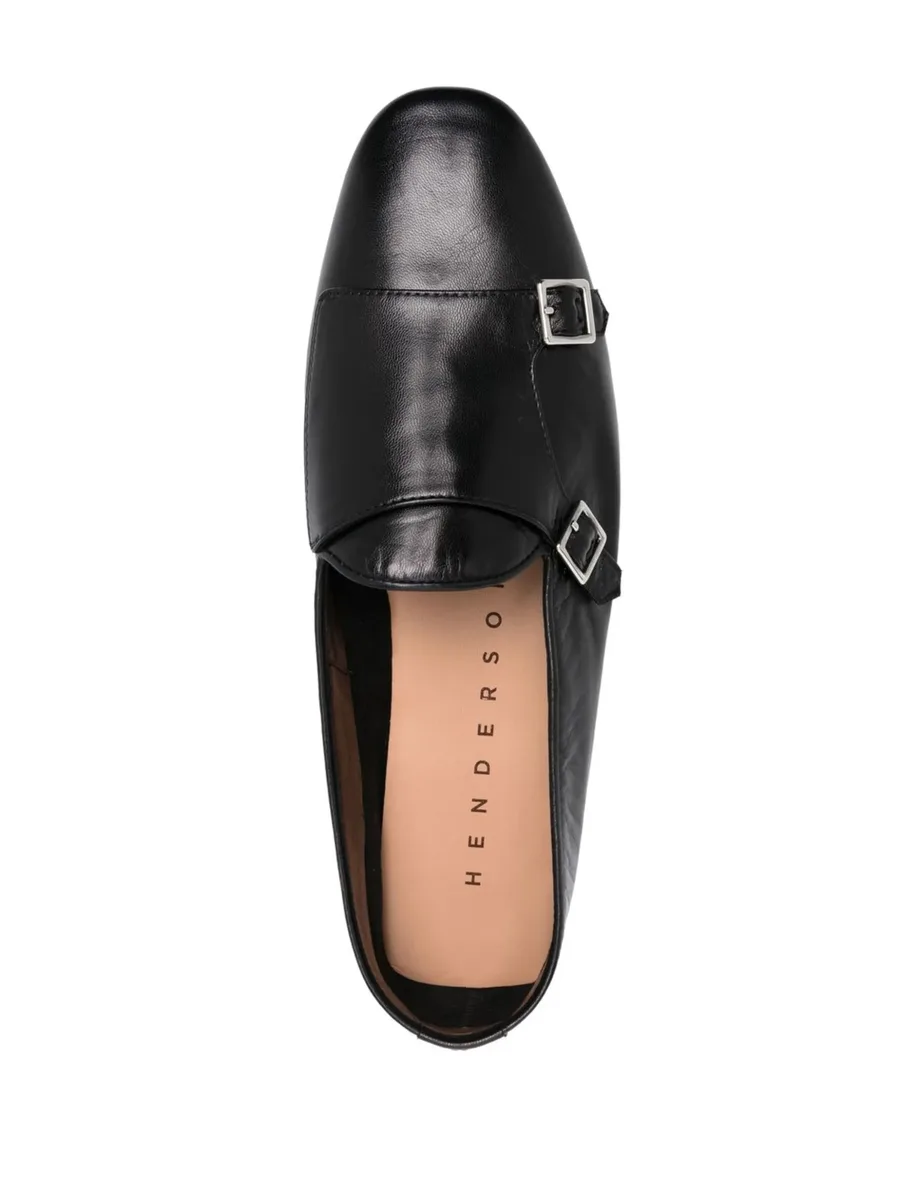 buckle detail leather slippers 8