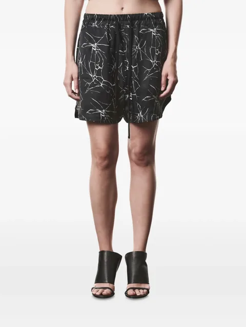 marble print shorts