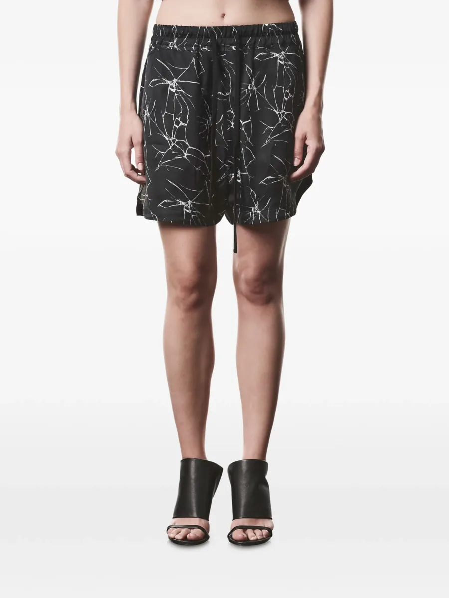 marble print shorts 2