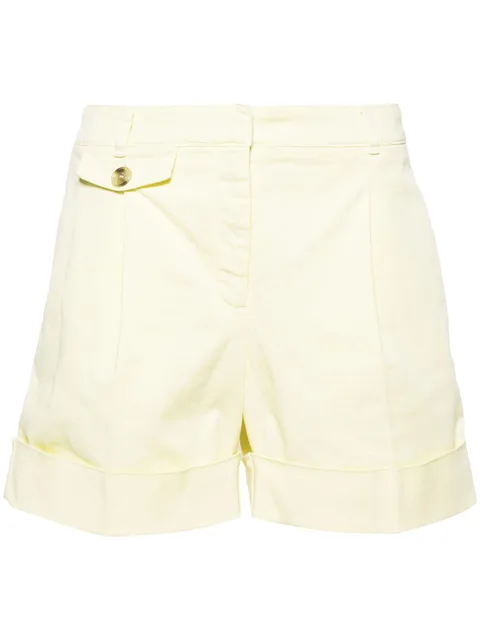 pleated twill shorts