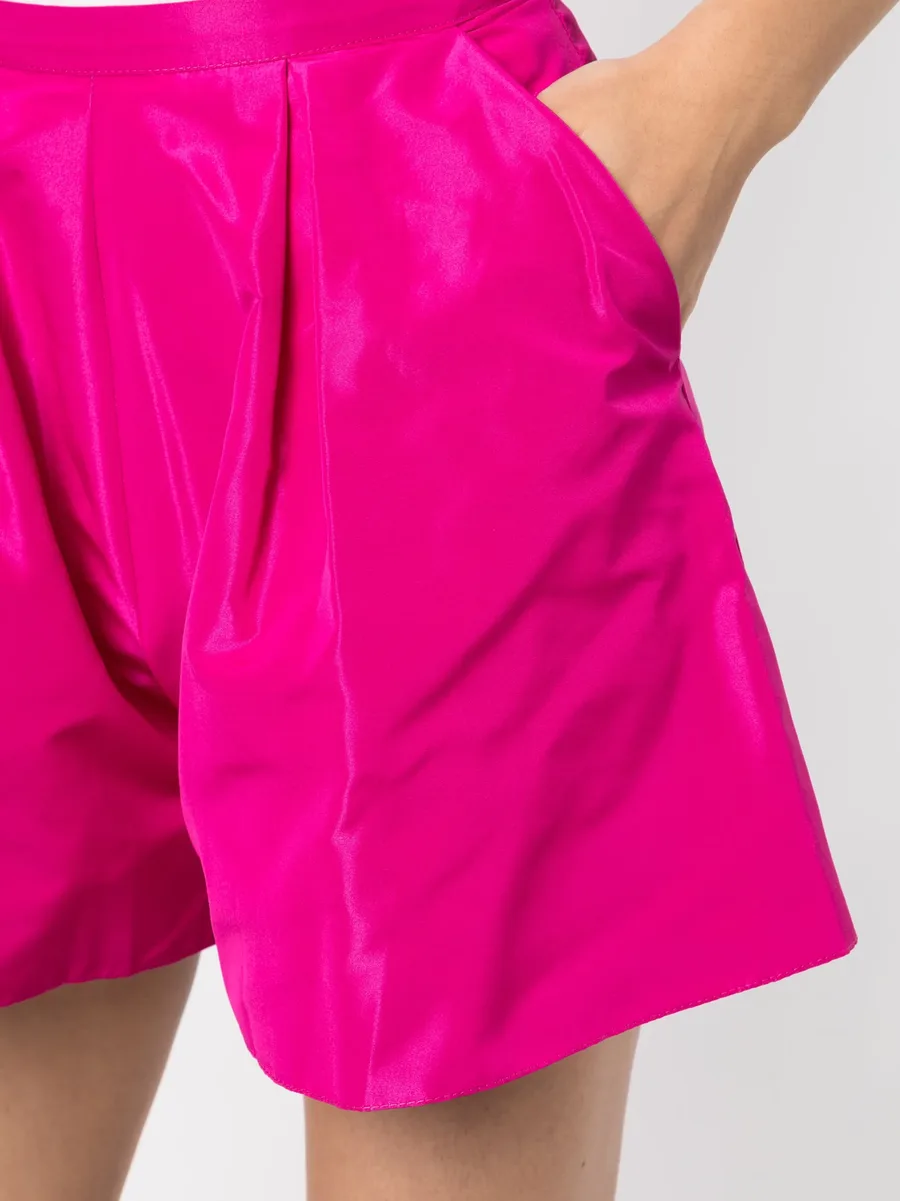 satin-finish high-waisted shorts 9