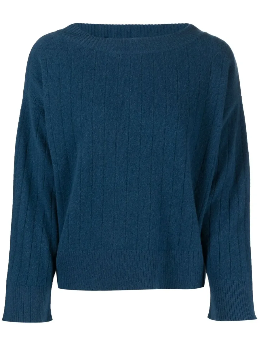 ribbed wide-neck jumper 2