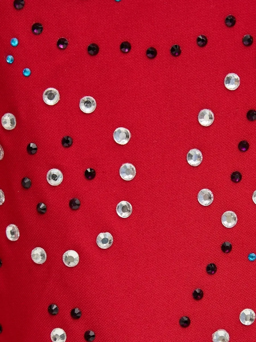 rhinestone straight-hem shorts 7
