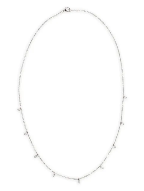 18K white gold Floating diamonds necklace