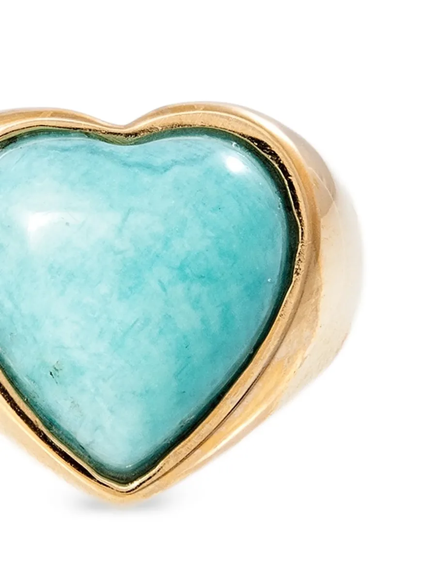 14K yellow gold heart-shaped amazonite ring 4