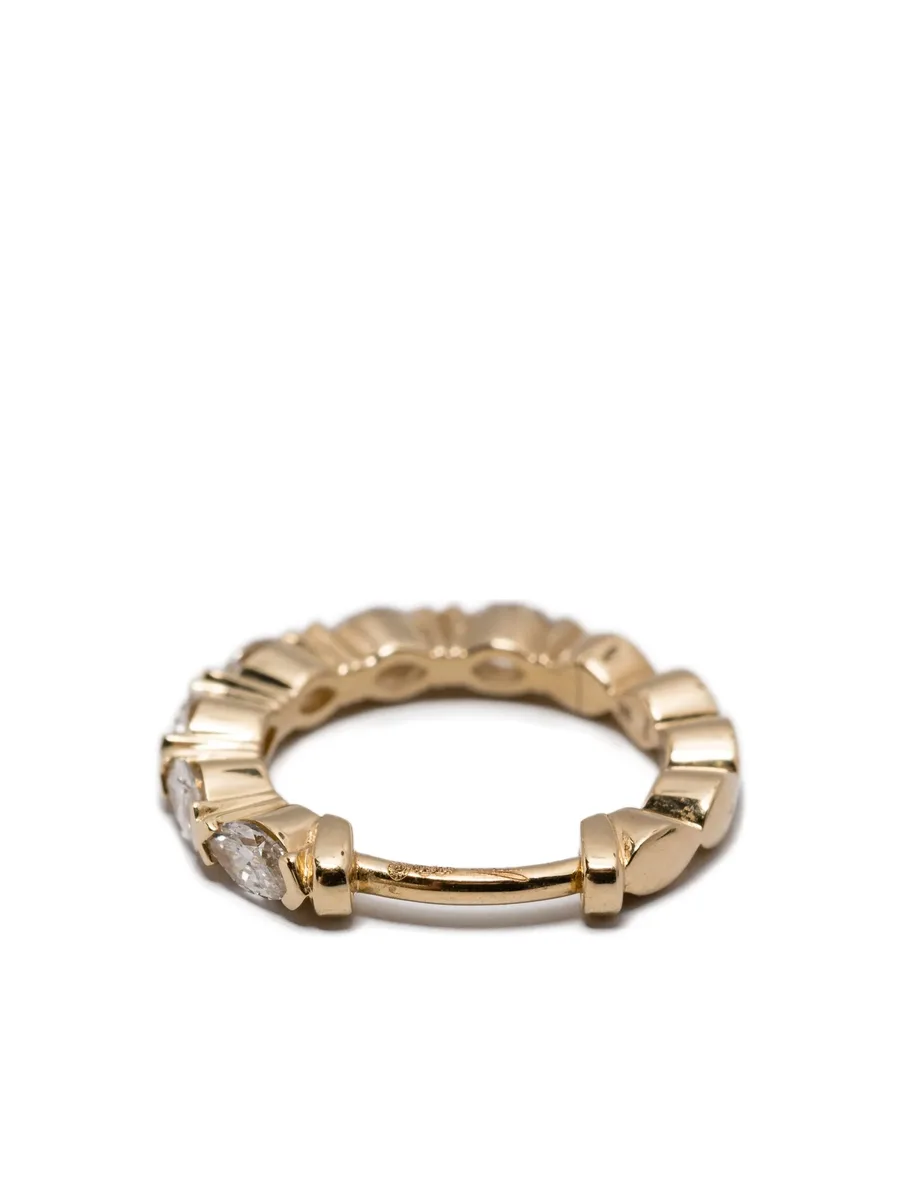 14CT yellow gold diamond mini hoop earrings 6