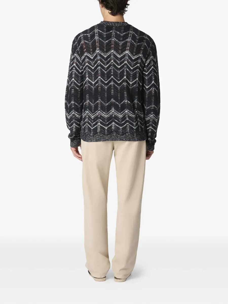 chevron ribbed-trim cardigan 6