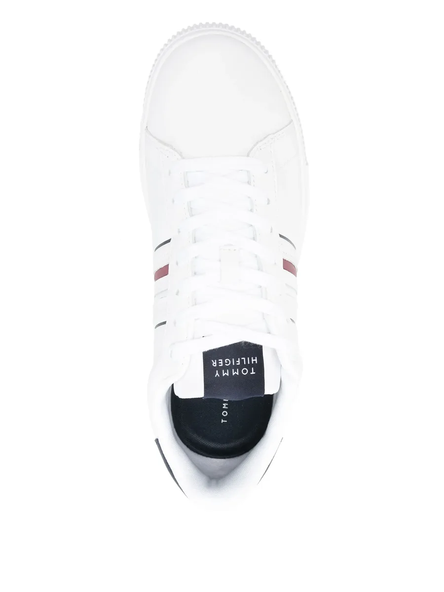leather logo-debossed sneakers 8